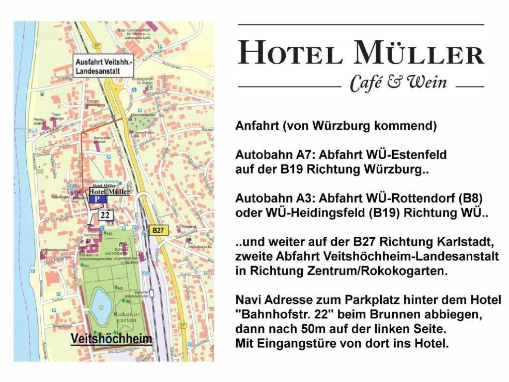 Hotel Müller Café&Wein - Mondholzhotel Veitshöchheim Exterior foto